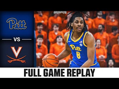 Pitt vs. Virginia Full Game Replay | 2025-26 ACC Men's Basketball