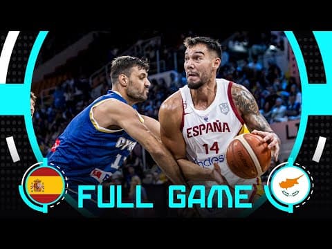 Group Phase | Spain v Cyprus | Full Basketball Game | FIBA EuroBasket 2025