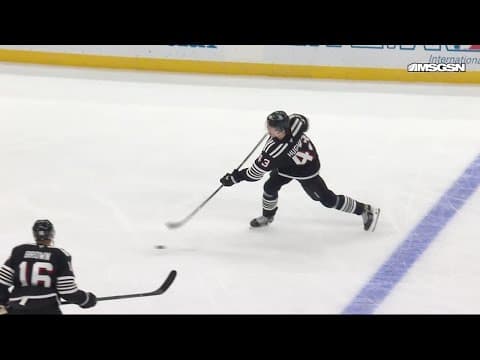 Cody Glass scores a goal against the Detroit Red Wings