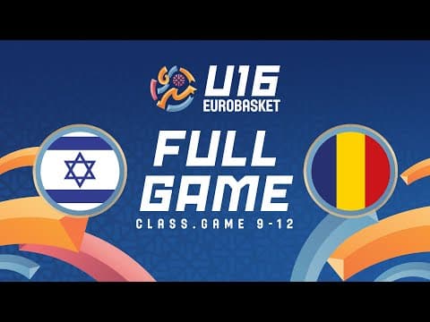 LIVE - Israel v Romania | FIBA U16 Women's EuroBasket 2025 | Class. Games 9-12