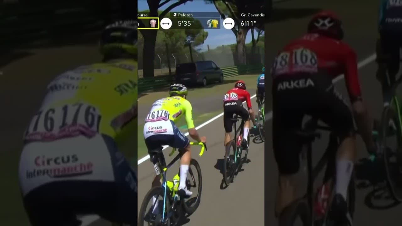 Tour de France x F1 🚴‍♂️🏎️ When the peloton rode through the Imola circuit in 2024! 🙌