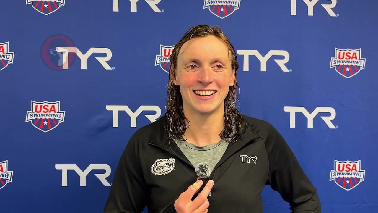 Katie Ledecky Eyeing End of Season: "I always like to see where I can get in training, too"