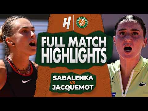 Aryna Sabalenka vs Elsa Jacquemot - FULL Match Highlights | Roland Garros 2026
