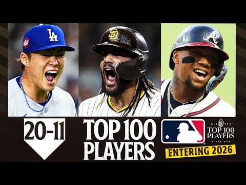 2026 Top 100 Players in MLB: 20-11 (Ft. Yoshinobu Yamamoto 山本由伸, Francisco Lindor, and MORE!)