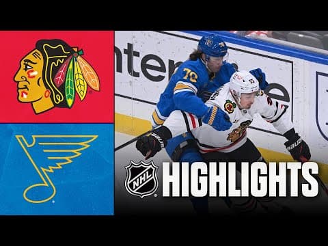 Blackhawks vs. Blues | NHL Highlights | December 12, 2025