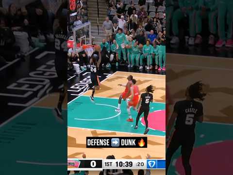 Workin’ both sides of the court 💪 #nba #spurs #stephoncastle #deaaronfox #devinvassell