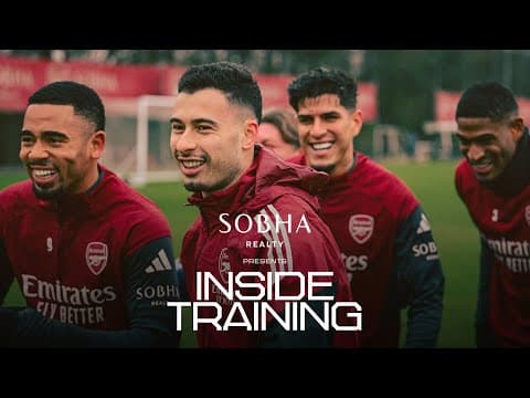 MARTINELLI & JESUS IN HEADER CHALLENGE 🍿 | Inside Training | Chasing more Champions League records