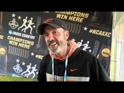 OK State coach Dave Smith after winning 2025 NCAA cross country title