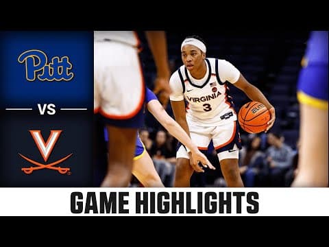 Pitt vs. Virginia Game Highlights | 2025-26 ACC Women's Basketball