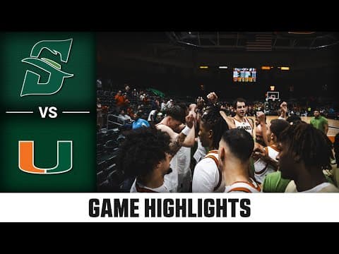 Stetson vs. Miami Game Highlights | 2025-26 ACC Men’s Basketball