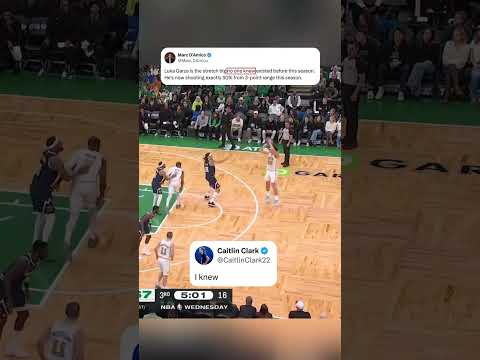 Caitlin Clark has known her fellow Iowa Hawkeye Luka Garza is a shooter 🔥