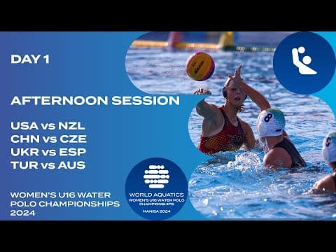 World Aquatics U16 Women’s Water Polo 2024 | Day 1 Afternoon Highlights