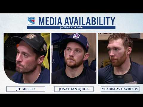 NYR at LA: J.T. Miller, J. Quick & V. Gavrikov Postgame Media Availability | Jan. 20, 2026