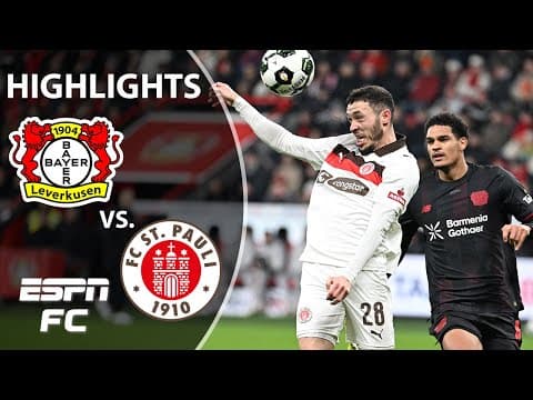DFB-Pokal Quarter-final 🚨 Bayer Leverkusen vs. St. Pauli | German Cup Highlights | ESPN FC