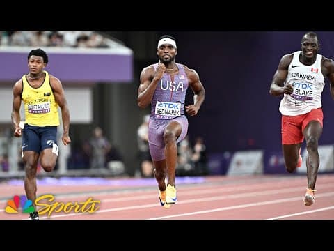 Kenny Bednarek seizes semifinal spot with strong 100m heat at Worlds | NBC Sports