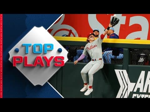 Top MLB Plays of 8/10/25 (Harrison Bader robs a homer, Adolis García’s juggling catch and MORE!)