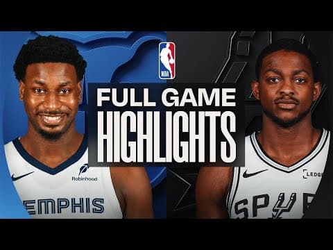 GRIZZLIES at SPURS | FULL GAME HIGHLIGHTS | November 18, 2025