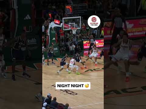 When Miami needed a closer, Tre Donaldson delivered 🧊 #miami #collegebasketball #accbasketball
