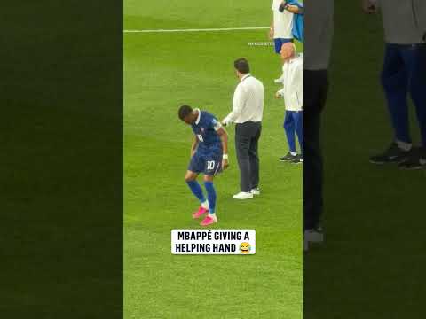 The field had to pass Mbappé's inspection 😂