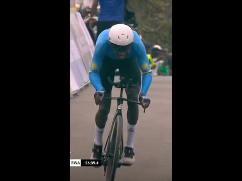 A truly special moment for Rwandan rider Shemu Nsengiyumva 🥹