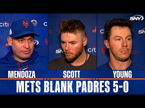 Carlos Mendoza, Christian Scott, Jared Young and Luis Torrens on Mets' 5-0 Victory Over Padres
