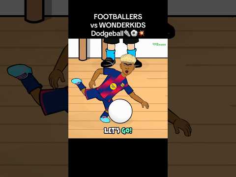 Dodgeball! Footballers vs Wonderkids🔥 Yamal Estevao Mastantuono #football #footballshorts #funny
