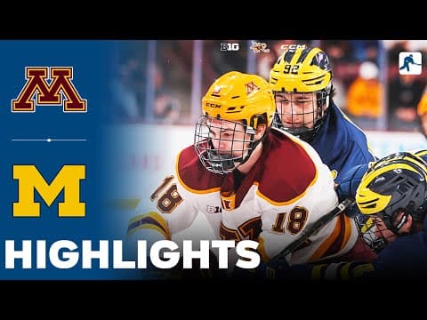 Minnesota vs Michigan | NCAA College Hockey | Highlights - January 16, 2026