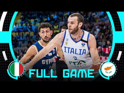 Group Phase | Italy v Cyprus | Full Basketball Game | FIBA EuroBasket 2025