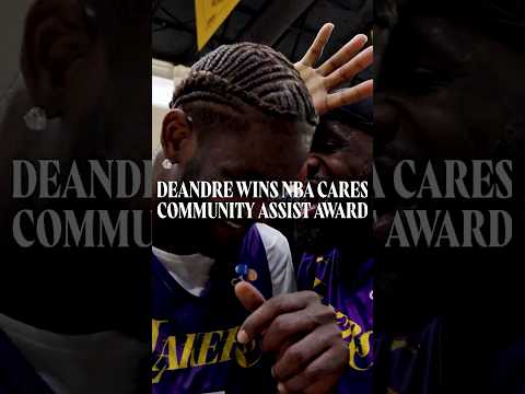 Lakers Surprise Deandre with his NBA Community Assist Award 💜