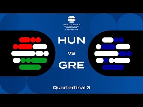Quarter-Final 3 | Hungary vs Greece | World Aquatics Men's U18 Water Polo Championships 2024