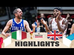 Italy 🇮🇹 v Great Britain 🇬🇧 | Highlights | FIBA Basketball World Cup 2027 European Qualifiers