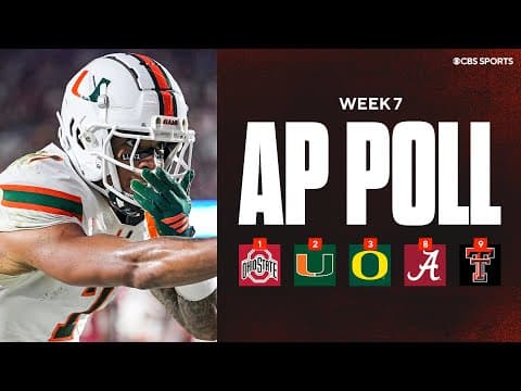 AP Top 25 Poll Released 🚨: Miami up to No. 2, Which team is in more trouble Texas or Penn State?