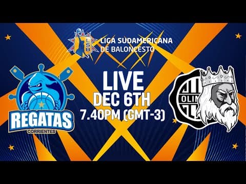 LIVE - Regatas v Olimpia Kings | Liga Sudamericana de Baloncesto FIBA 2025 | Semi-Finals