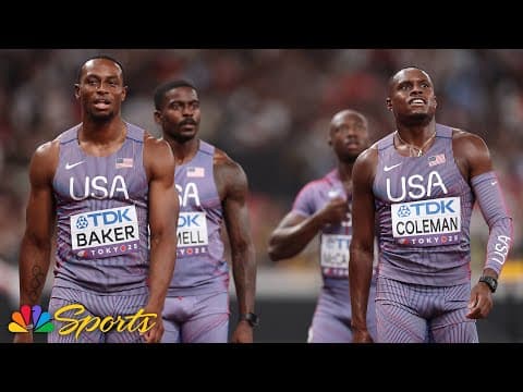 American quartet hangs on in 4x100 relay heat to advance to men's final at worlds | NBC Sports