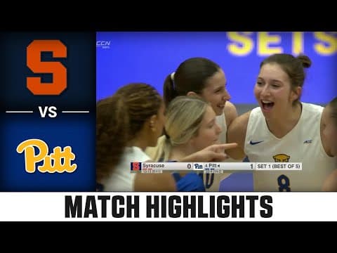 Syracuse vs. Pitt Match Highlights | 2025 ACC Volleyball