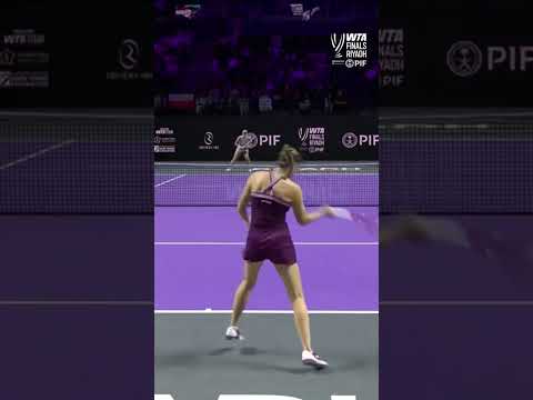 Baseline camera 🎥 #WTA #ElenaRybakina #Tennis #WTAFinalsRiyadh