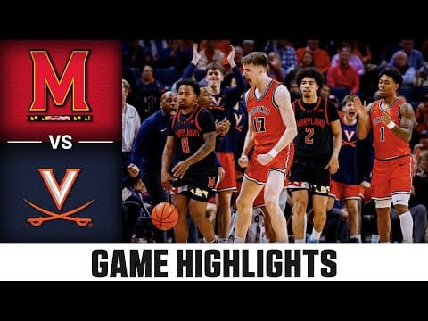 Maryland vs. Virginia Game Highlights | 2025-26 ACC Men's Basketball