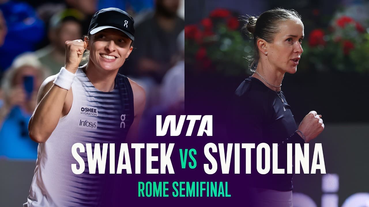 Iga Swiatek vs. Elina Svitolina | 2026 Rome Semifinal | WTA Match Highlights
