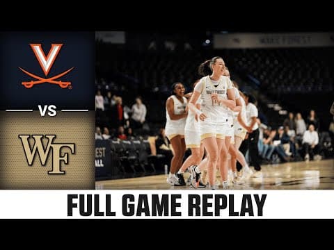 Virginia vs. Wake Forest Full Game Replay | 2025-26 ACC Women's Basketball