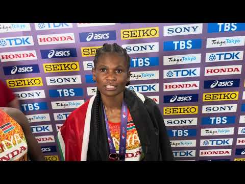 Lilian Odira after shock victory in 2025 World 800m final