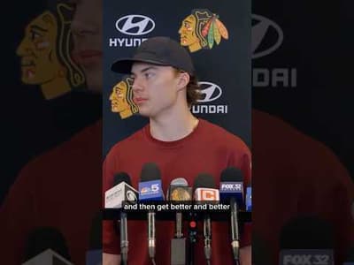 Connor Bedard on the team chemistry ❤️ #nhl #blackhawks #connorbedard