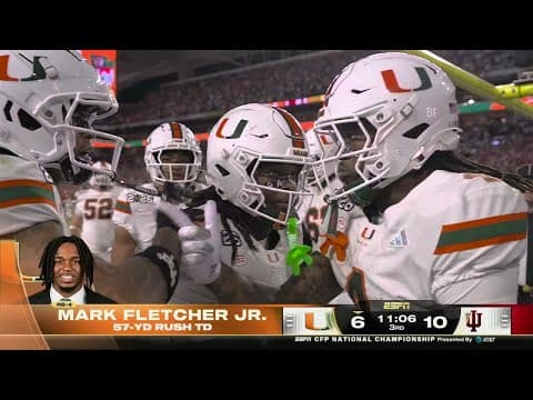 HURRICANES SCORE 🙌 Mark Fletcher Jr. breaks free for 57-YARD TOUCHDOWN 🤯 | ESPN College Football