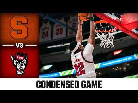 Syracuse vs. NC State Condensed Game | 2025-26 ACC Men's Basketball