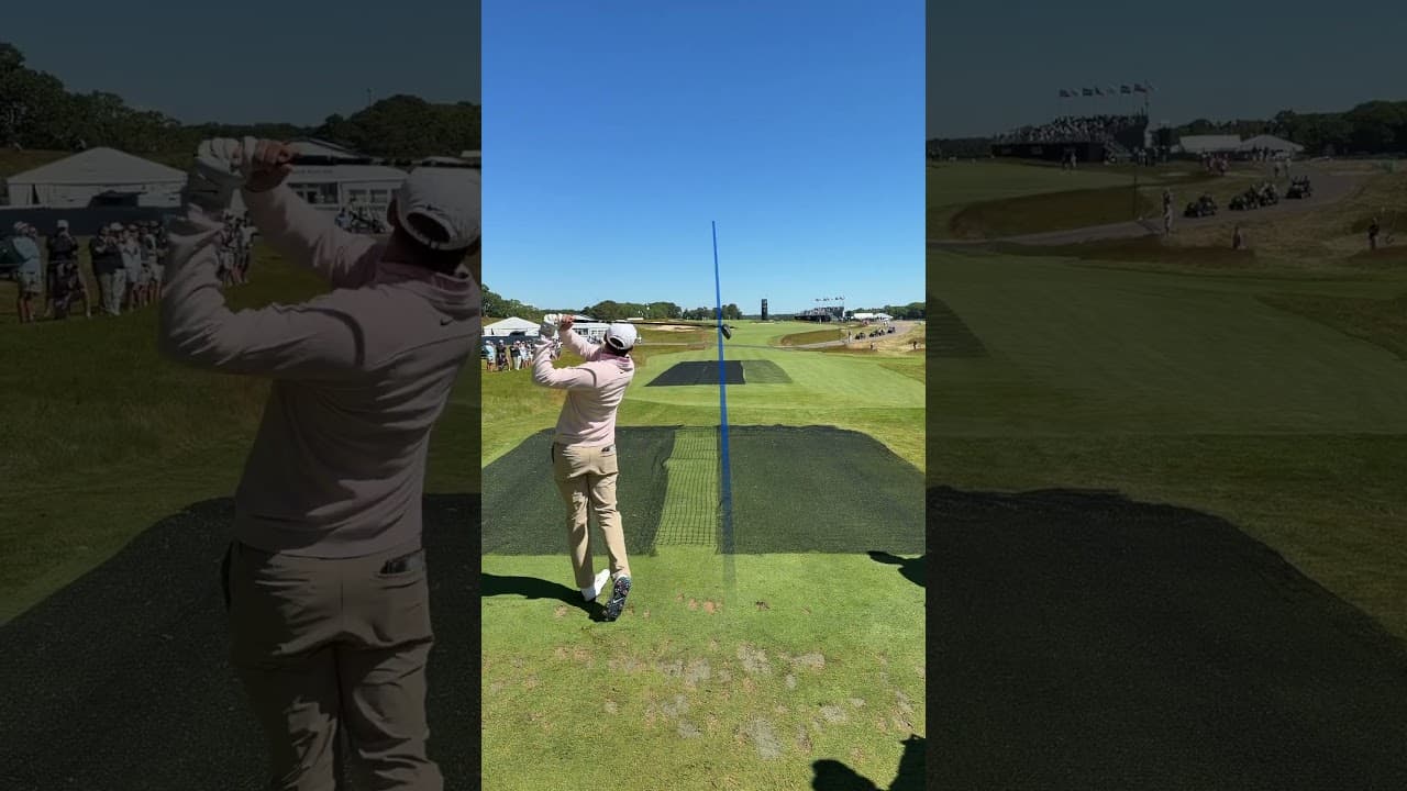 Setting them up. Knocking them down. Scottie hot on holes 1, 2, and 4 earlier today.