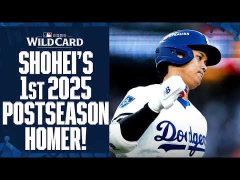 First at-bat of the 2025 Postseason, first homer for Shohei Ohtani!
