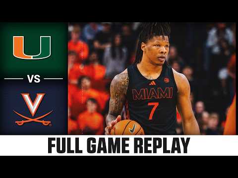 Miami vs. Virginia Full Game Replay | 2025-26 ACC Men's Basketball