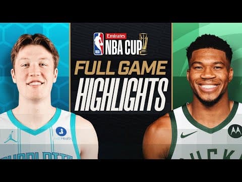 HORNETS at BUCKS | EMIRATES NBA CUP 🏆 | FULL GAME HIGHLIGHTS | November 14, 2025