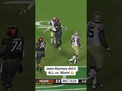 That time Jalen Ramsey put on a dominant performance vs. Miami 🍢