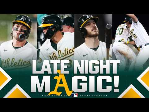 The A's hit homers in the 7TH, 8TH, 9TH, before WALKING IT OFF in extras! 😱🔥