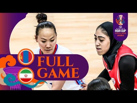 Mongolia 🇲🇳 vs. Iran 🇮🇷 | Full Game | FIBA #AsiaCupWomen 2025  - Division B